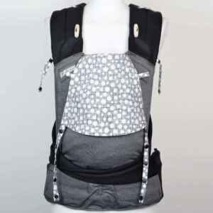 Frl. Hübsch Mei Tai Babysize „Graphic Dots Dunkelgrau“ Version 2019